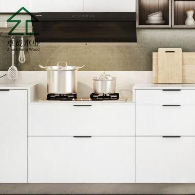 Three Drawers White Color Kitchen Cabinet with Hinge