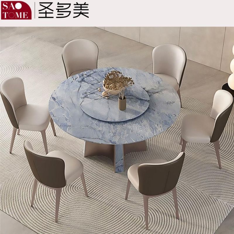 Bright Slate Dining Table for Household Small Apartment