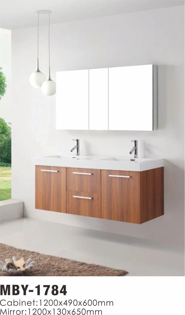 Modern Antique Style Bathroom Cabinet with Resin Countertop Bathroom Cabinet