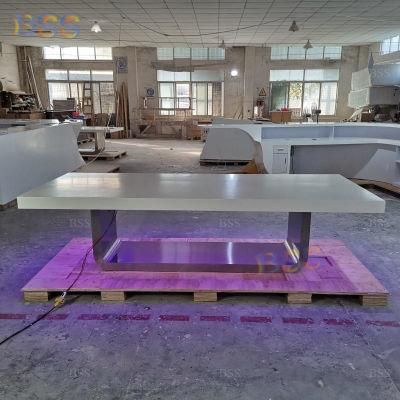 Unique Conference Table White LED 12FT Office Cool Conference Table