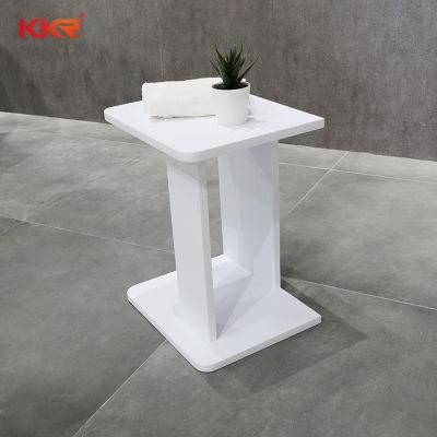 Man Made Stone Solid Surface Artificial Marble Bar Tables Small Low Corner Table for Bathroom