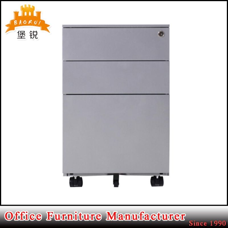 Modern Simplicity Small Mobile Office Equipment 3 Drawer Steel Filing Cabinet Furniture