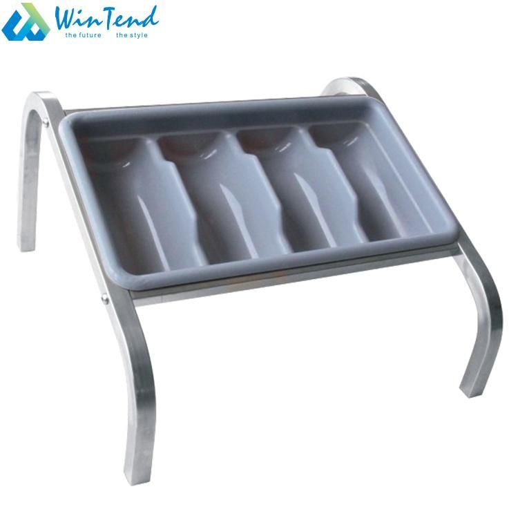 Factory Stainless Steel Kitchen Service Cutlery Tray Dish Trolley