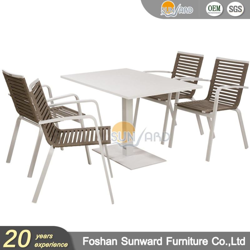 Modern Hot Sale Home Resort Hotel Villa Wicker Rattan Rope Indoor and Outdoor Restaurant Dining Chair Furnitures