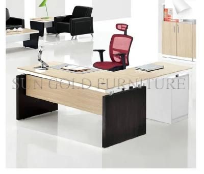 Simple Design Melamine Office Desk with Vice Cabinet (SZ-ODL311)