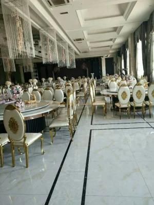 Gold Barcelona Restaurant Table Chairs Modern White Dining Wedding Chair for Cafe Furniture