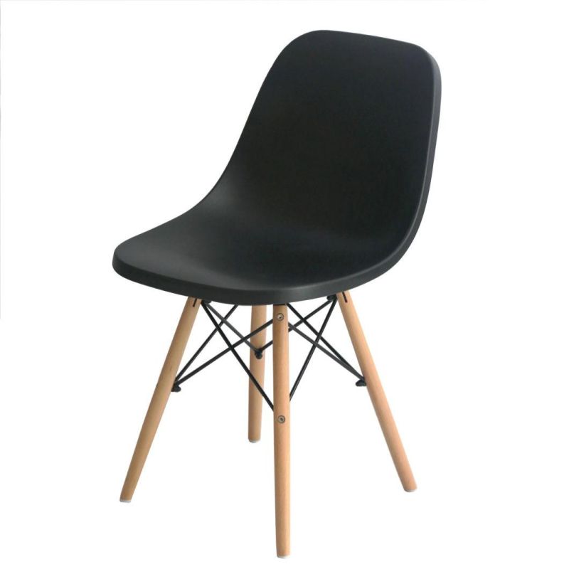 Modern Furniture Hot Sale Popular PP Chair with Wood Legs for Dining Chairs