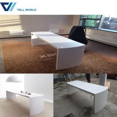 Special Design White Gloss Latest Design Office Desk