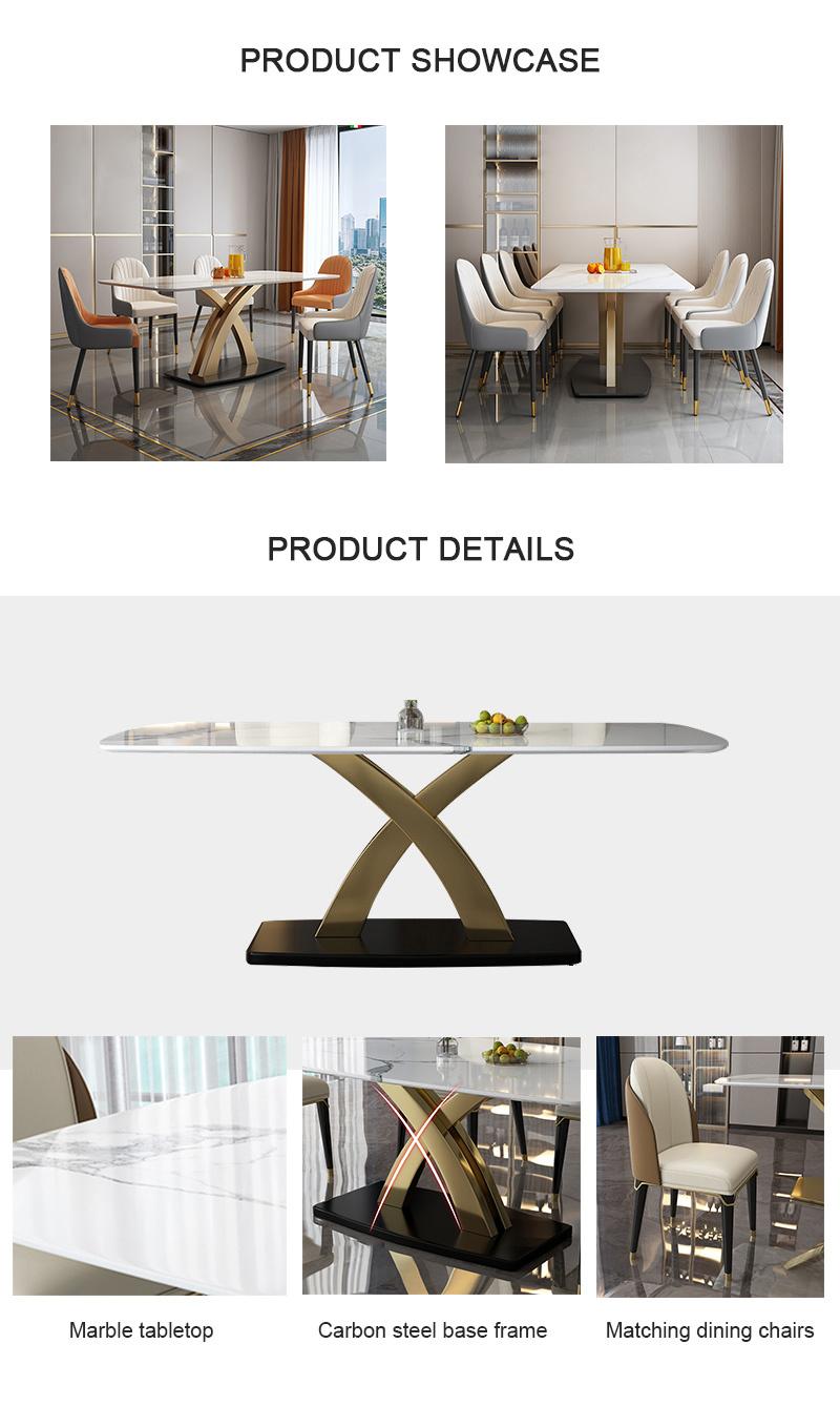 Modern Designer Adjustable Furniture Stainless Steel Extendable Dining Table
