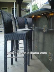 Modern Rattan Bar Stoolsoutdoor Bar Set, Patio Furniture MB-155