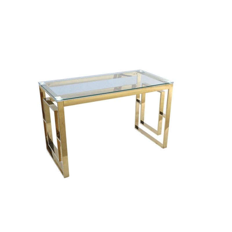 Hot Sale Home Furniture Stainless Steel Frame Table/ Golden Chrome Marble Top Coffee Table