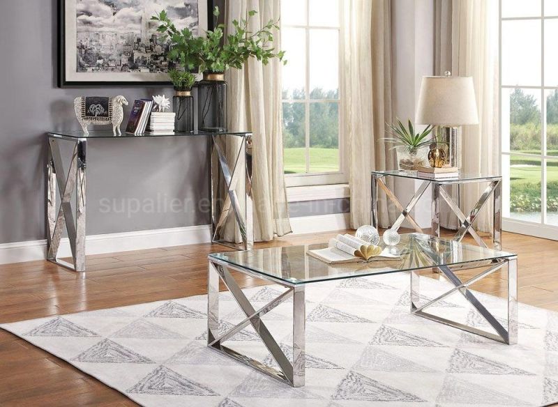 2020 Modern Style Hot Sale Glass Top Coffee Tea Table for Home