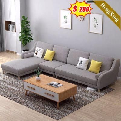 Modern Home Living Room Sofas Set Office Hotel Fabric L Shape Sofa