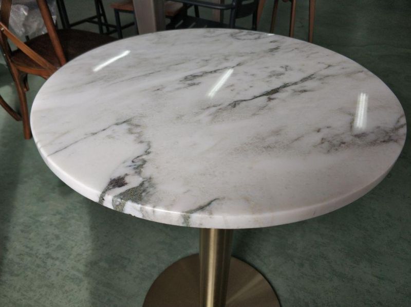 Horeco Furniture of Metal Table Base with Rock Plate Top