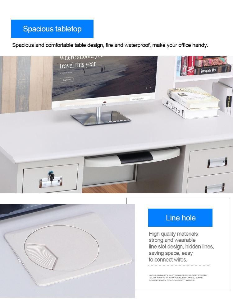 Chinese Quality L Shaped Metal Computer Desk