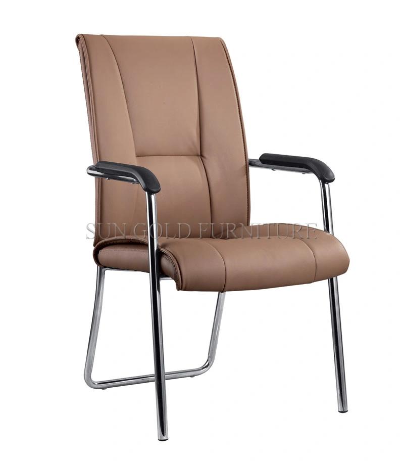 Middle Back Cheap Black Leather Visitor Office Chair (SZ-OC138)