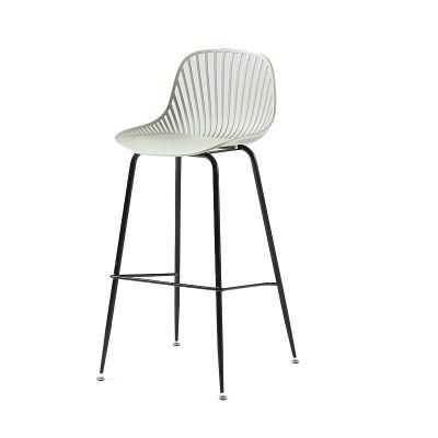 Classic Nordic Style Modern Design PP Metal Bar Stool Restaurant Bar Chair for Sale