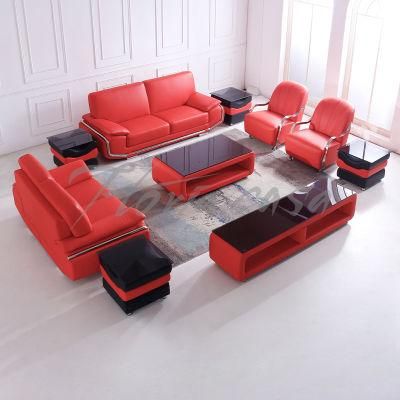 Factory Wholesale European Home Office Sectional Simple Genuine Leather Sofa Italian Modern White Living Room Furniture