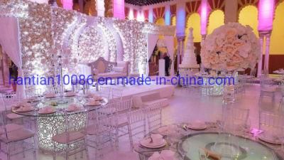 PP Resin Transparent Acrylic Crystal Clear Prince Wedding Chair for Hotel Bedroom Furniture Sets