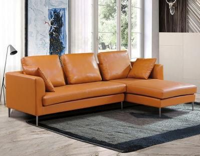 Sunlink Foshan Quality Modern Italian Home Furniture Chaise Living Room Corner Leather Sofa