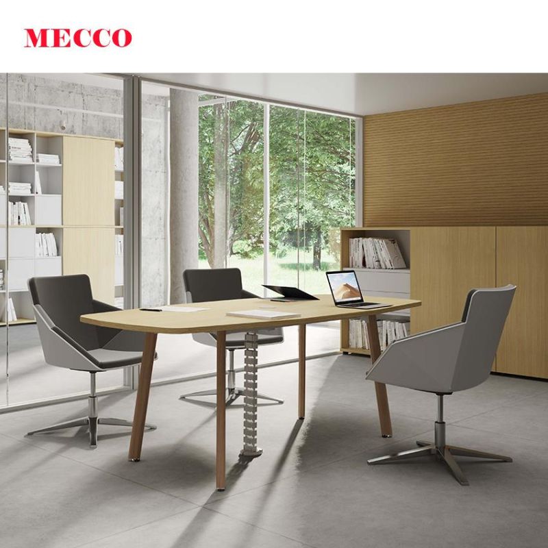 White Color Simple Design Meeting Office Table for CEO Room