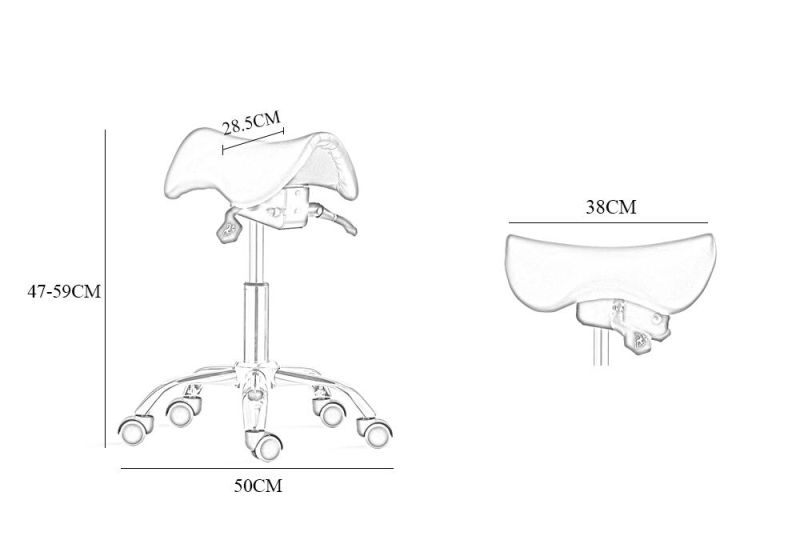 Adjustable Ergonomic Tilt Saddle Seat Stool Salon Barber Stool Office Chair