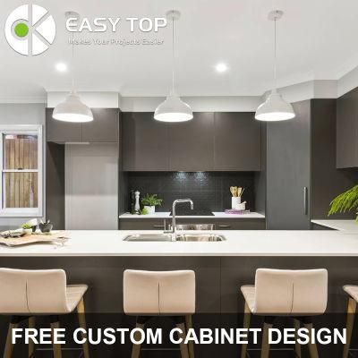 Australia Particle Board Lacquer Espresso Kitchen Island Melamine Kitchen Cabinet