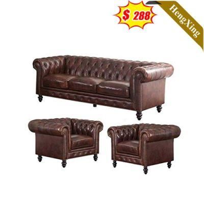 High End Nordic Design Modern Home Furniture Living Room Sofas PU Classic Leather 1/2/3 Seat Sofa Set