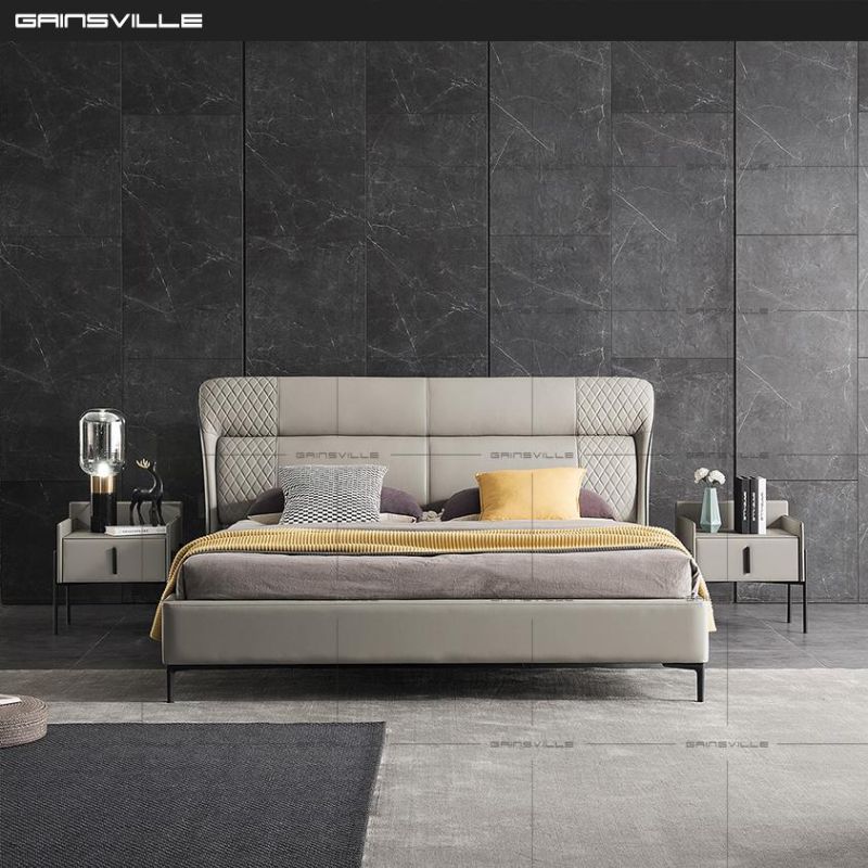 Modern Home Furniture Set Italian Design Bed Luxury King Bed Gc2001