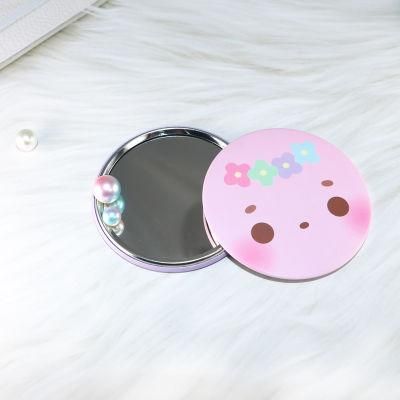 Cosmetic Make up Small Hand Round Mirror Portable Handheld Travel Pocket Mirrors Round