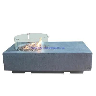 Rectangle Outdoor Propane Gas Fire Pits Burnning Table