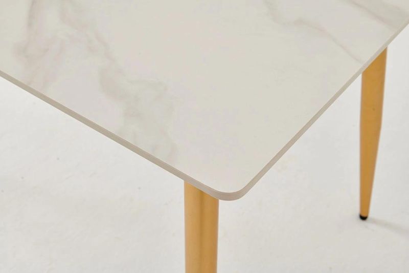 Marble Kitchen Dining Table with Rock Plate Table