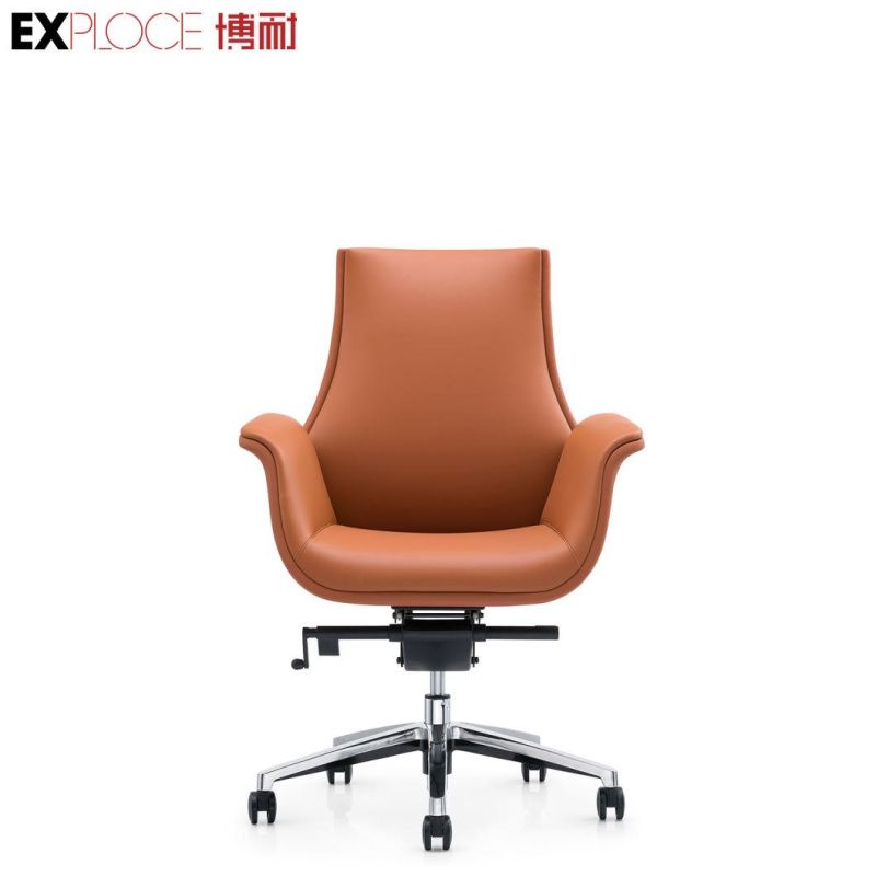 Elegant Design High Back PU Modern Fancy Metal and Leather Chair Dining Office Chair Living Room Kitchen Furniture