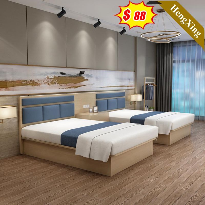 New Arrival Leather Headboard Double Bed Hotel Bed Hotel Bedroom Furniture