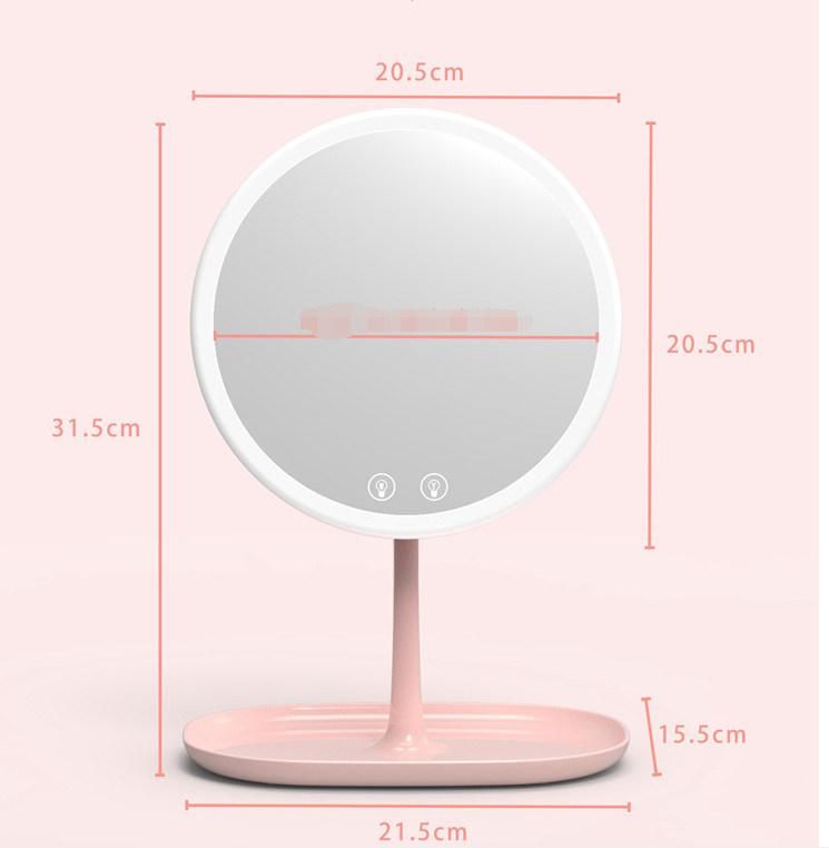 Start Orderhot Selling LED Portable Beauty Desktop Touch Screen Makeup Mirror with LED Light Smart Plane Mirror with Best Quality