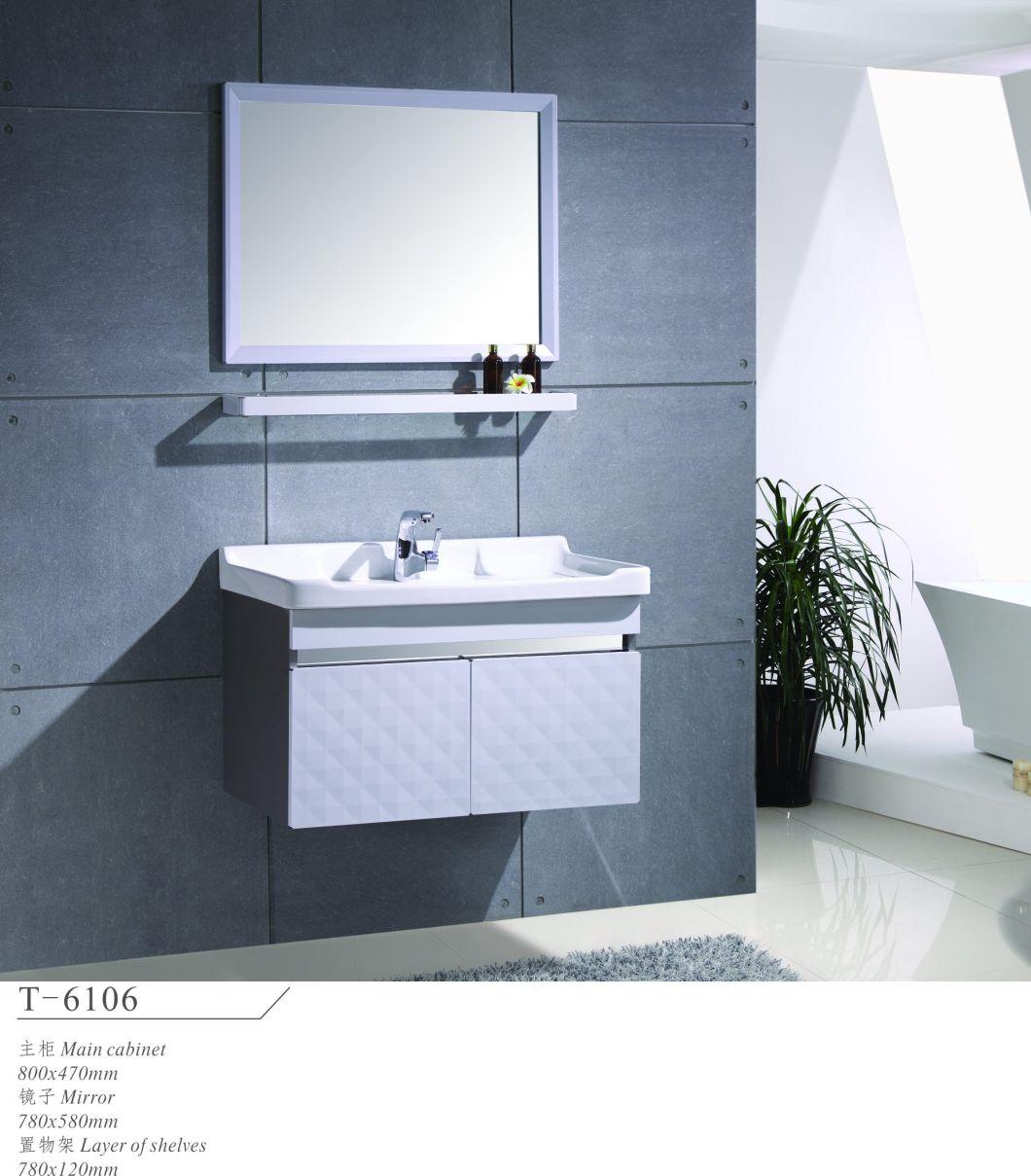 Modern Stainless Steel Metal Wall Hotel Vanity Bathroom Cabinet Furniture