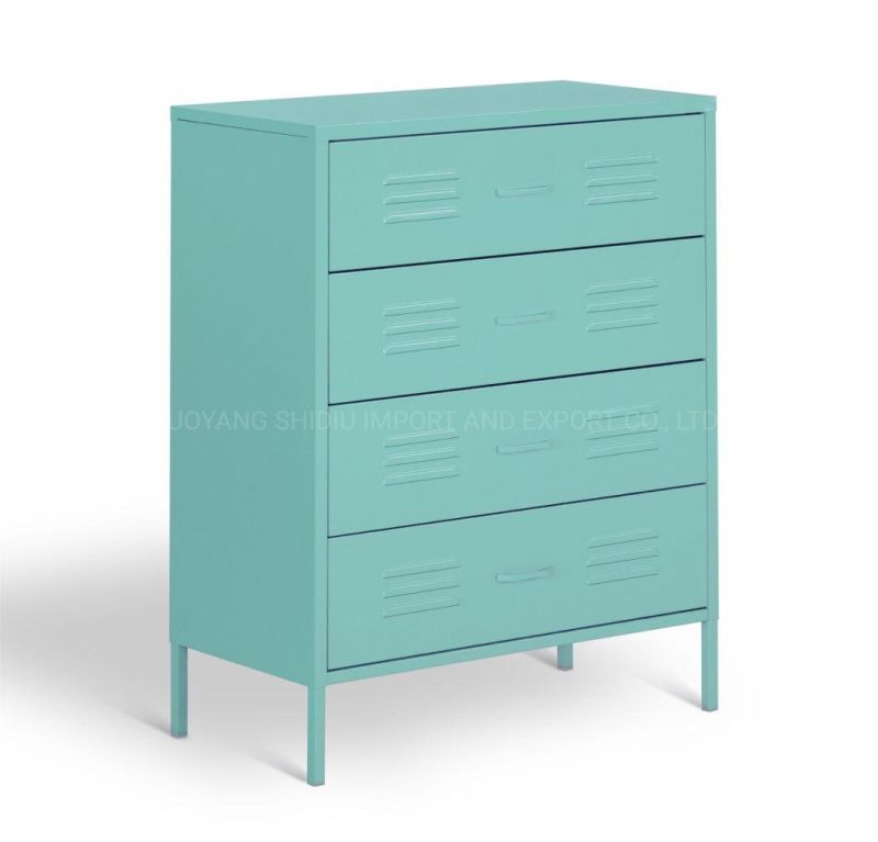 Home Use Metal Kd 4 Drawer Storage Cabinets for Living Room