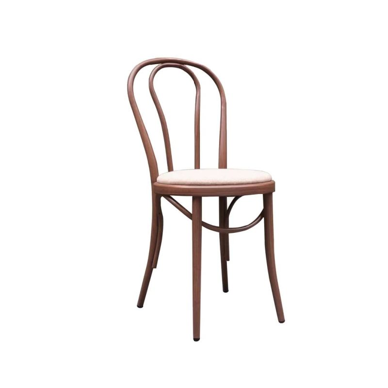 Modern Furniture Hot Sale Stackable Vintage Curved Wood Metal Coffee Dining Chairs