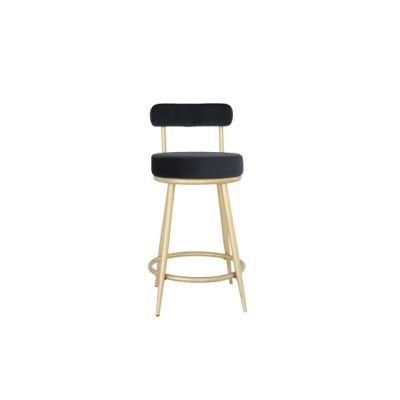 Modern Furniture Bar Chair Steel Stool Chair Metal Velvet Chair Dining Room Furniture Adjustable Bar Stool Counter Chair