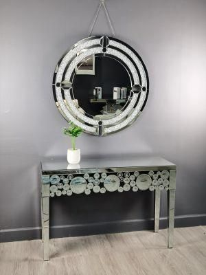 High End Customize Silver Mirrored Console Table Set Glass Furniture Howrah
