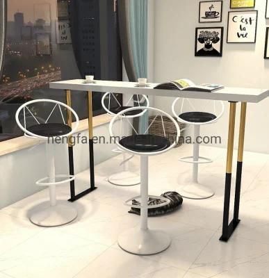 Modern Home Furniture Iron Base Stool Adjustable Lifting Bar Chairs