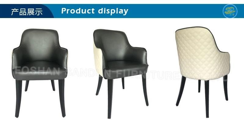 Northern Europe Style Wood Grain Metal Iron Dining Chair Furniture