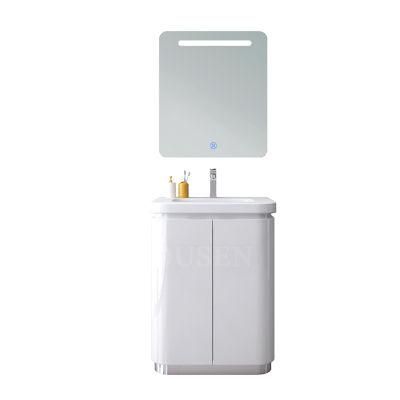 Best Sell Ceramic Basin, Bathroom Cabinet Sink PVC White Painting Vanity Furniture