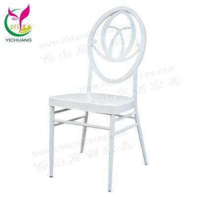 Yc-A76 New Style 2019 Manufacturers Wholesale Aluminum Stacking White Wedding Tiffany Chairs China