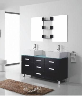 2022 Made-in China Hot Sell Modern Double Sink Melamine Bathroom Vanity