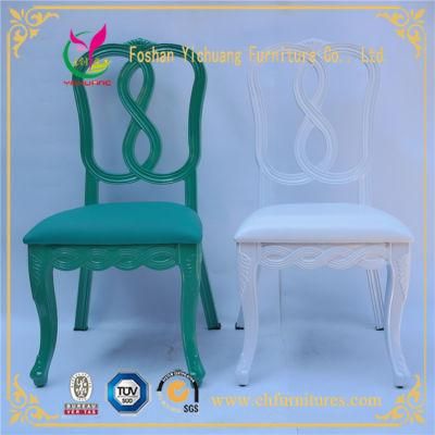 2018 New Design Imitation Wood White Party Dining Banquet Chair for Sale (YC-D244)