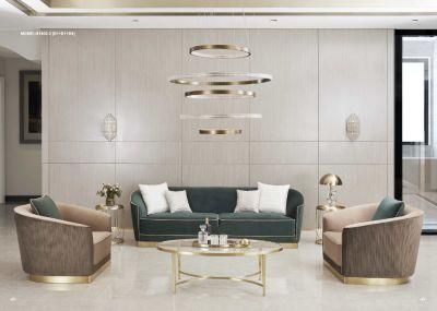 Comtemporary Luxury Home Living Room Leisure Fabric Furniture Set Sofa