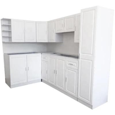 Home Decoration L Style White Shaker Kitchen Cabinets