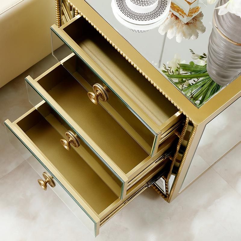 Modern fashion Design Bedside Cabinet Mirrored Furniture