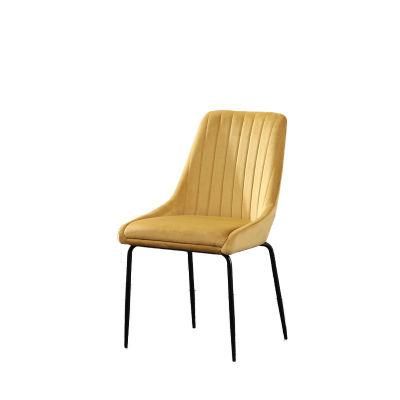 Modern Design Leisure Hotel Indoor Furniture Dining Furniture Metal Frame Chair Dining Chair